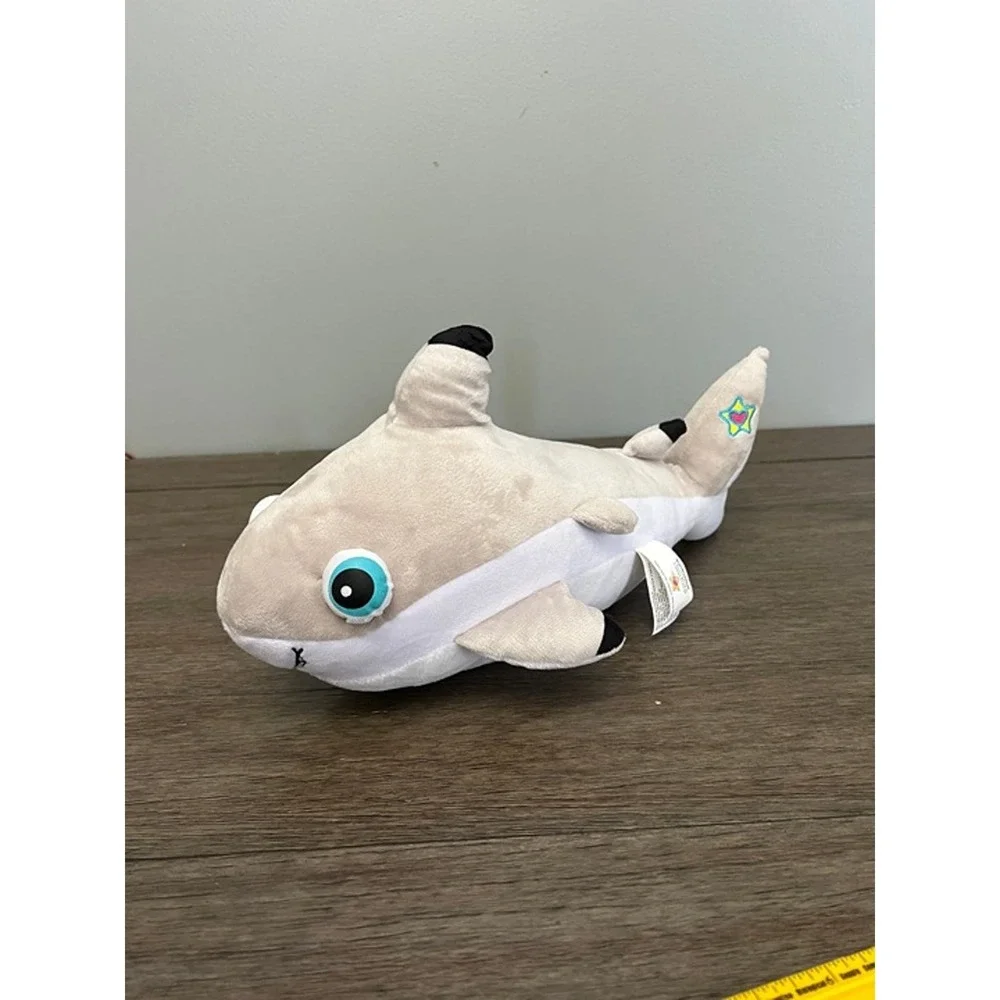 NightBuddies Mark the Shark‎ Light Up Eyes Plush Sleepy Sea Life 12 Inch Gray
